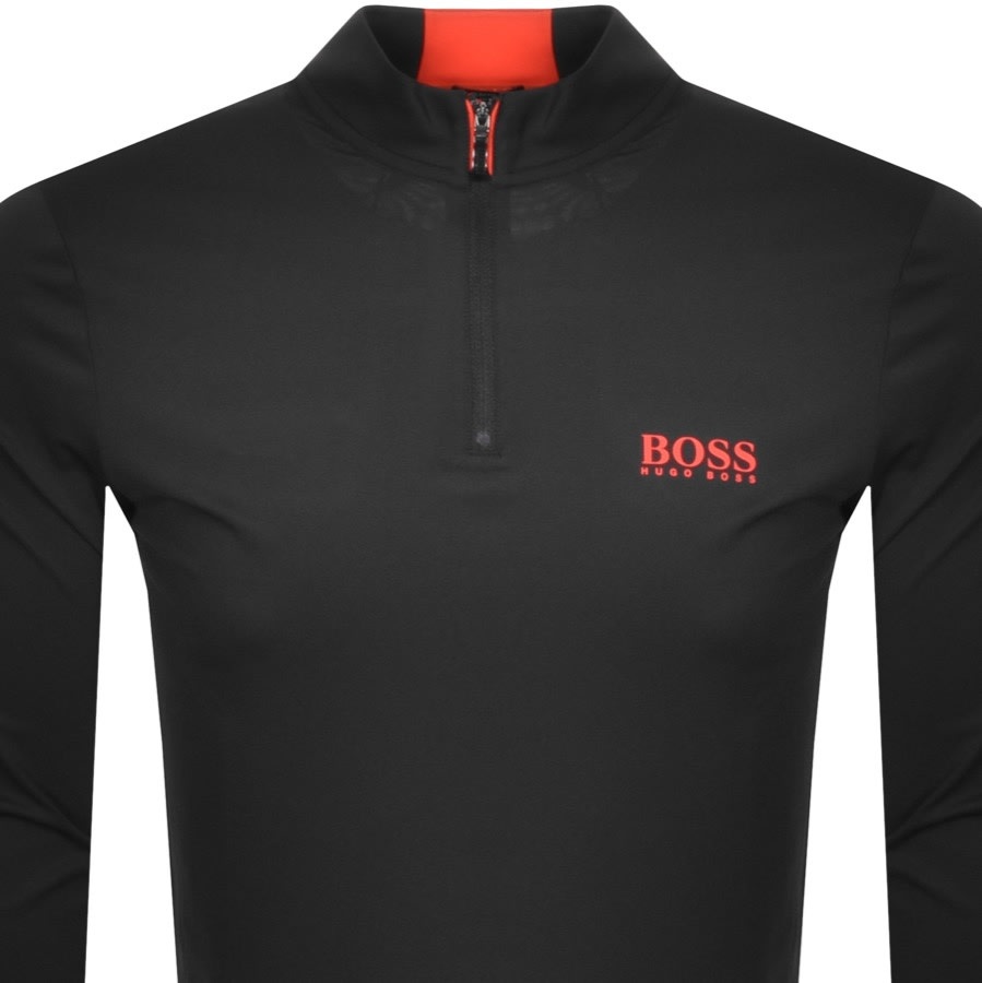Alternative Image for ProductBOSS Piraq Half Zip Sweatshirt Black2